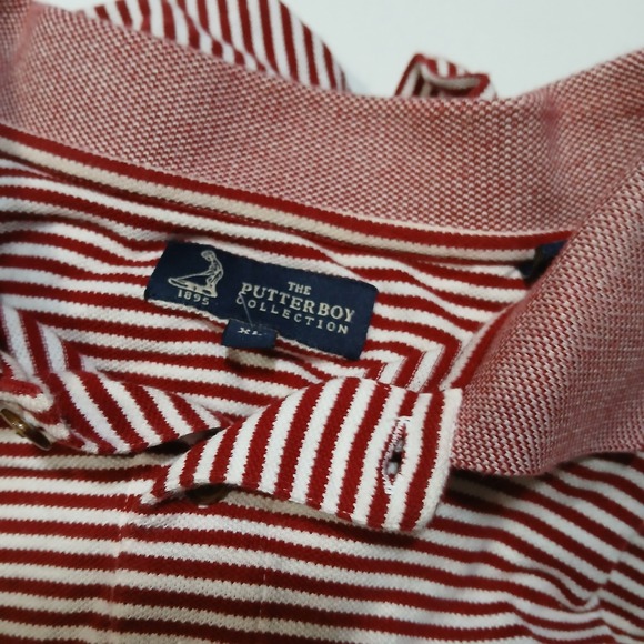 Putterboy Collection Red Striped Golf Polo Shirt 2005 US Open Pinehurst - Picture 1 of 6